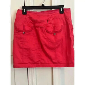 Athleta Trekkie skort cotton spandex blend pink cargo size 4